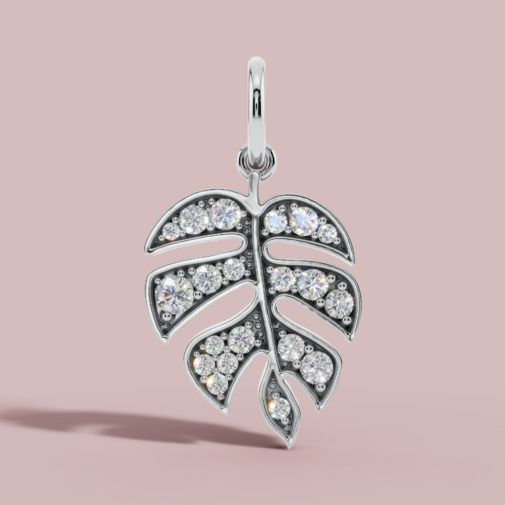 The Monstera Leaf 925 Pure Silver Charm Necklace My Store