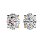 Sophisticated Oval Solitaire 925 Silver Studs | Velmé