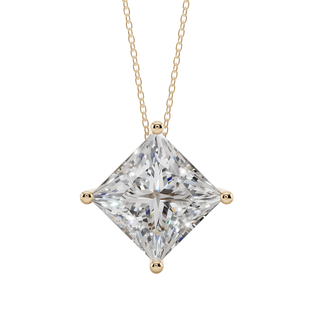 Bold Princess Solitaire 925 Silver Necklace | Velmé
