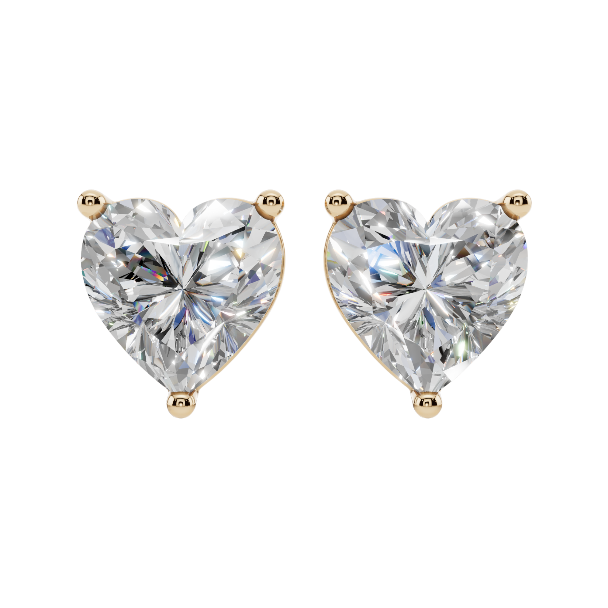 Radiant Heart Solitaire 925 Silver Studs | Velmé
