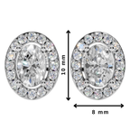 Classic Halo Solitaire Oval Earrings | Velmé