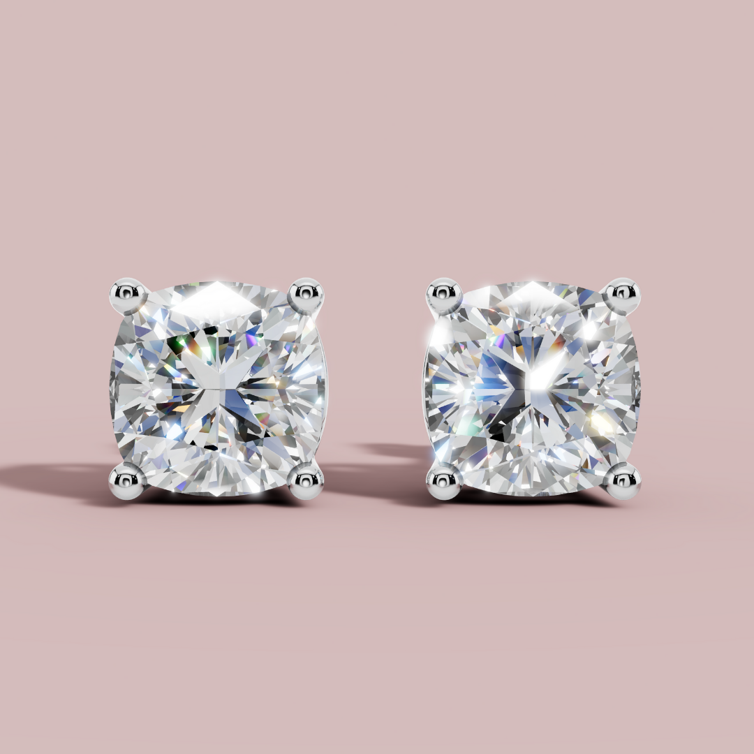Classic Cushion 925 Pure Silver Stud Earrings My Store