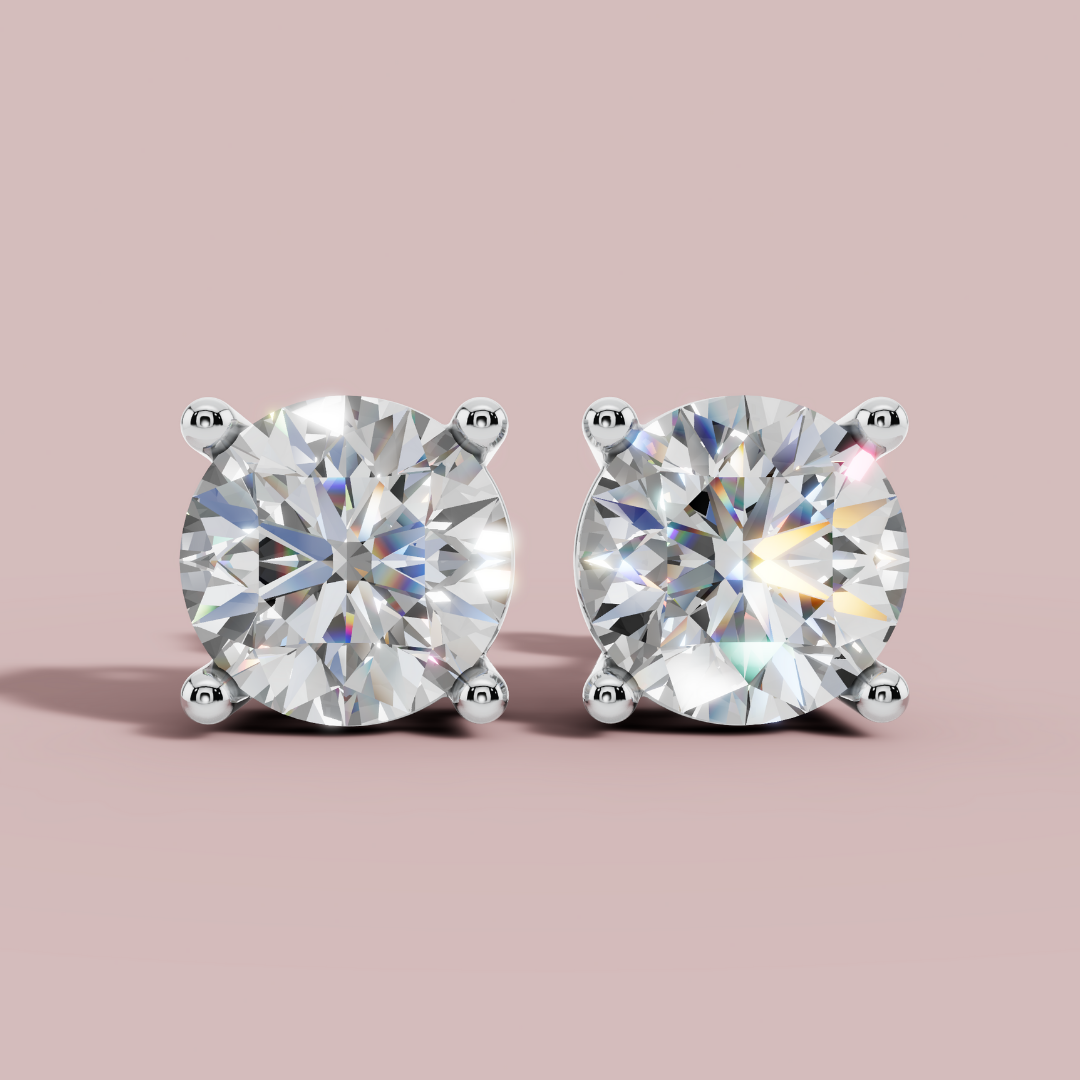 Forever Solitaire 925 Pure Silver Stud Earrings My Store