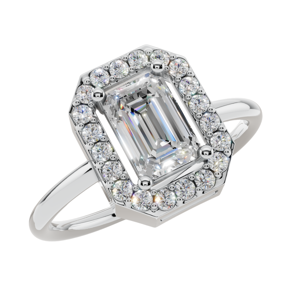 Elara Emerald Light Ring | 925 Sterling Silver | Velmé