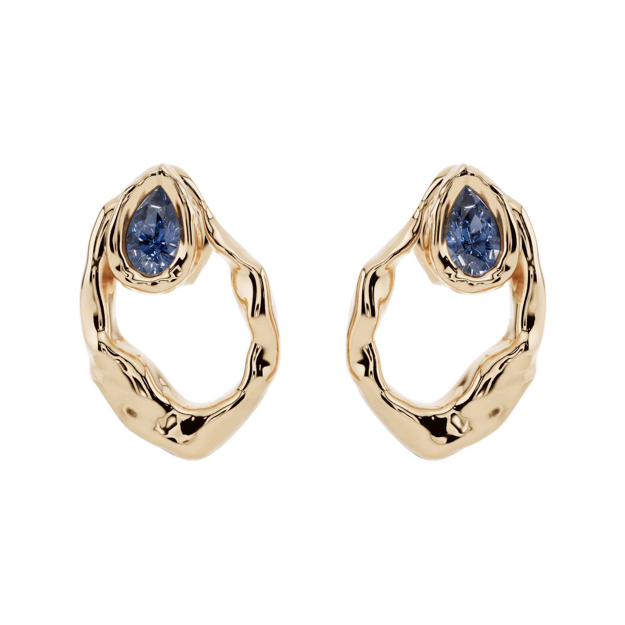 Sapphire Orbit Studs | Fluidé