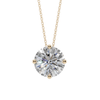 Essential Round Solitaire 925 Silver Necklace | Velmé