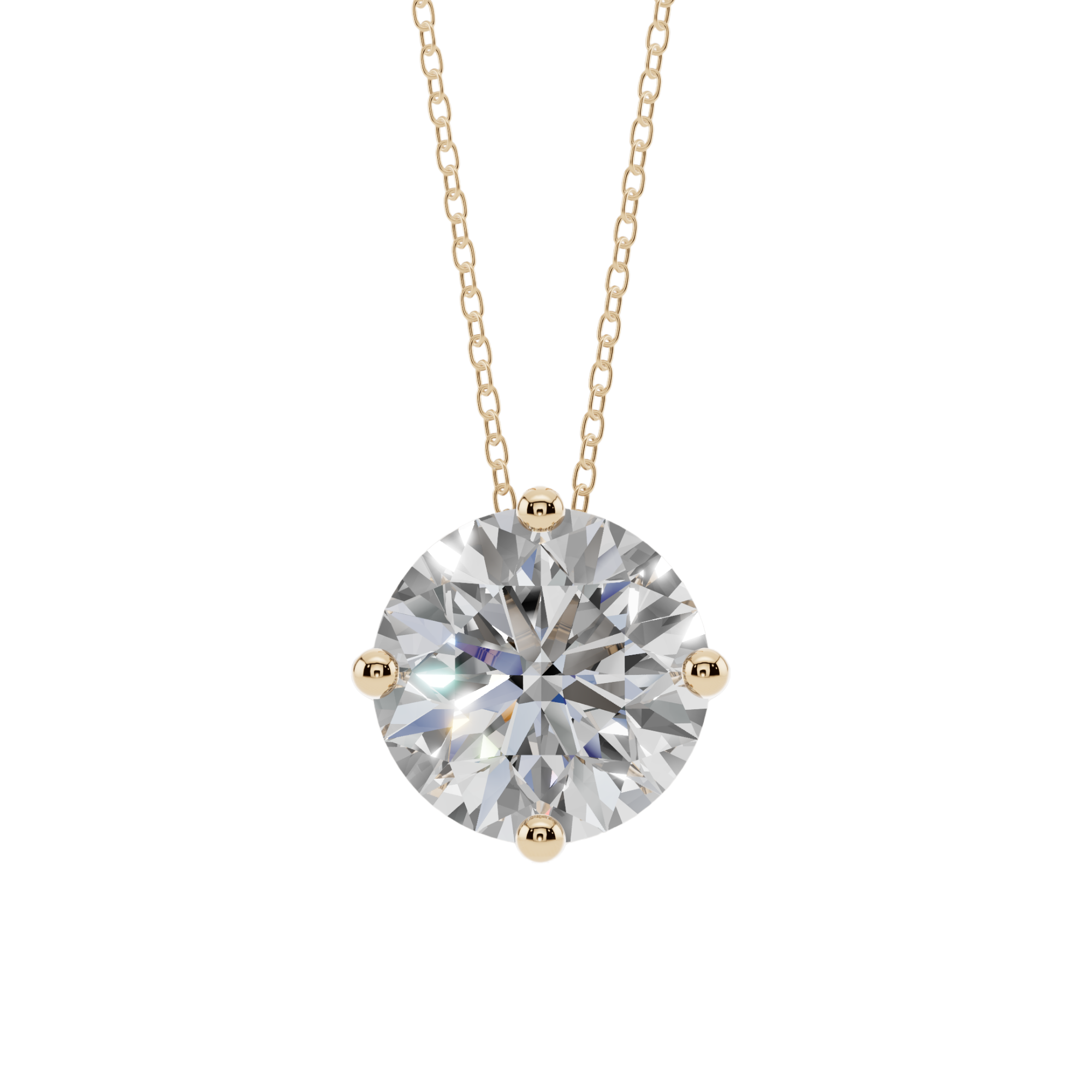 Essential Round Solitaire 925 Silver Necklace | Velmé