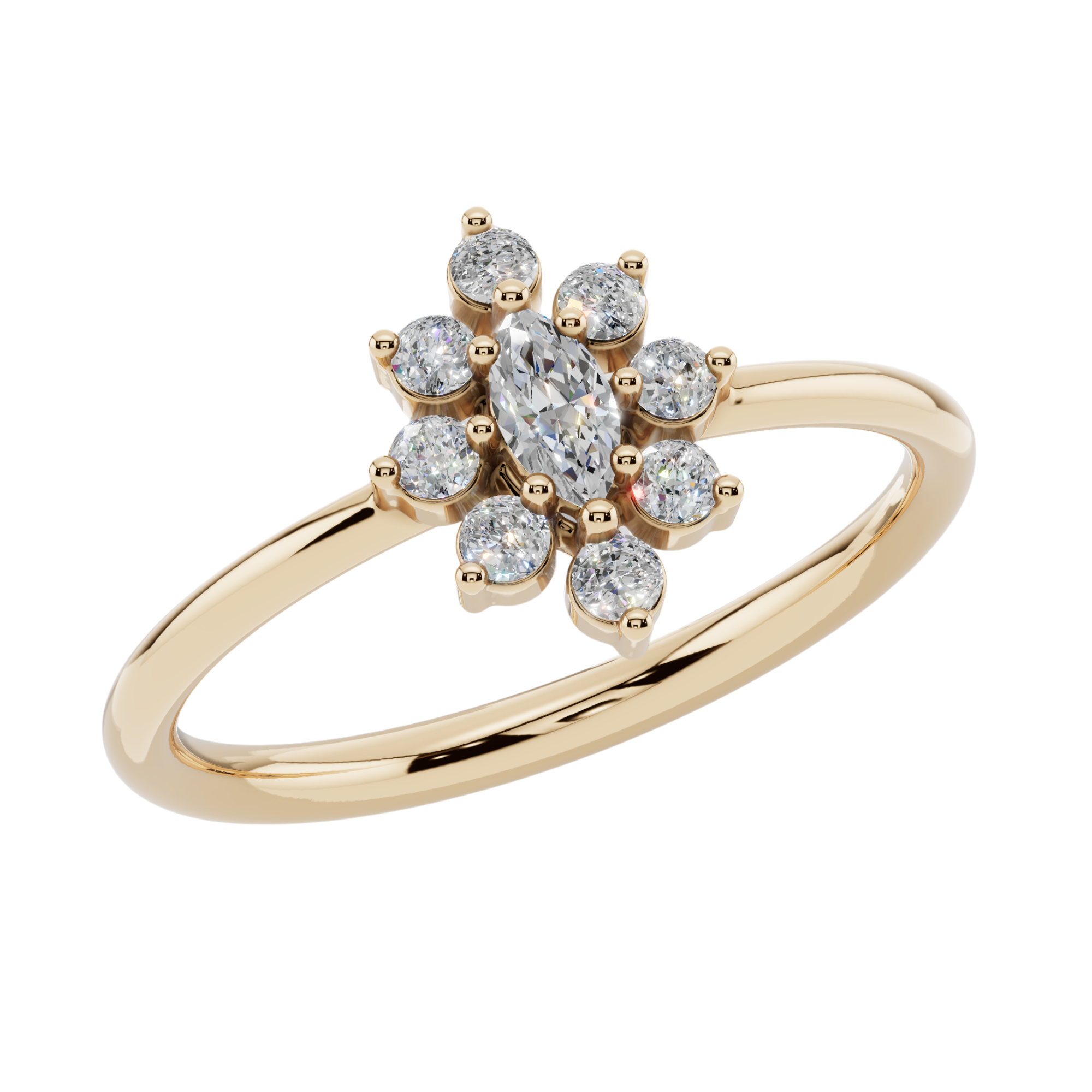 Bloom Halo Minimal Ring| 925 Sterling Silver | Velmé