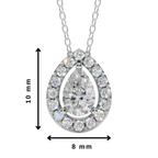 Halo Pear Pendant Necklace| Velmé