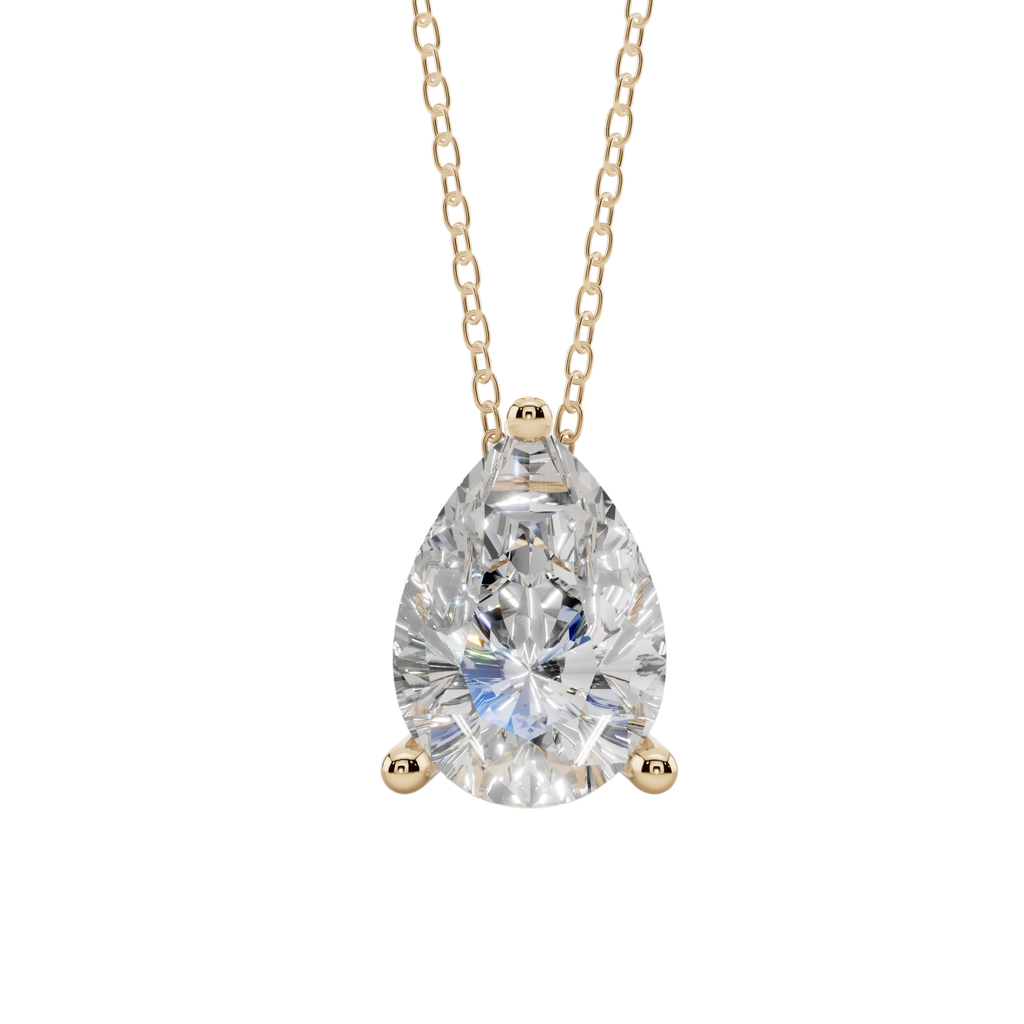 Chic Pear Solitaire 925 Silver Necklace | Velmé