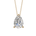 Chic Pear Solitaire 925 Silver Necklace | Velmé