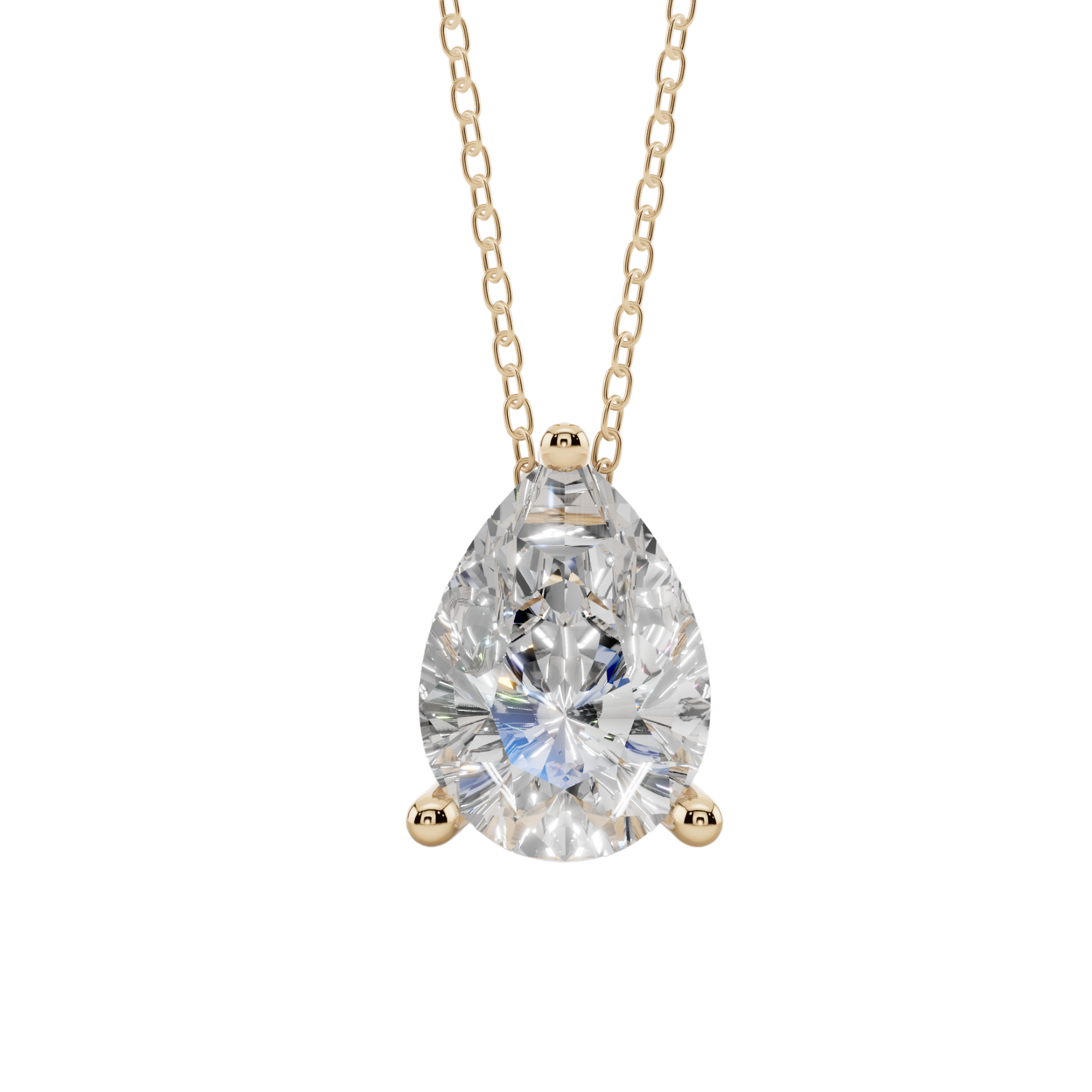 Chic Pear Solitaire 925 Silver Necklace | Velmé