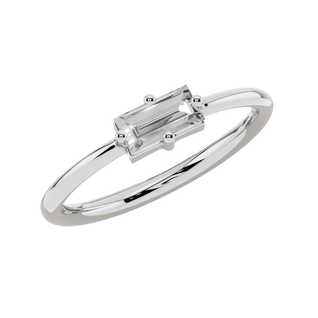Linear Baguette Light Ring | 925 Sterling Silver | Velmé