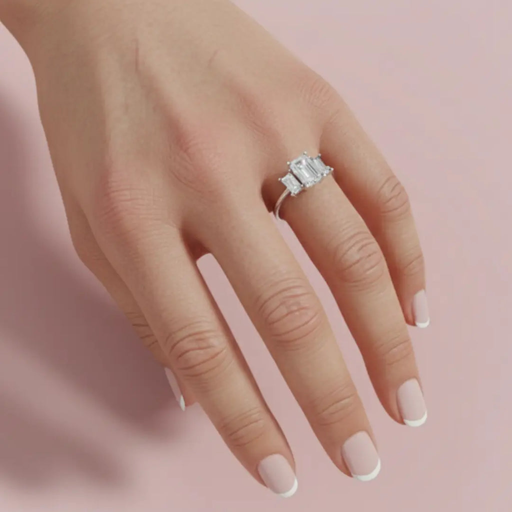 Emerald Trellis 925 Pure Silver Ring My Store