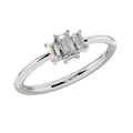 Trio Baguette Light Ring | 925 Sterling Silver | Velmé