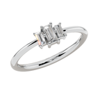 Trio Baguette Light Ring | 925 Sterling Silver | Velmé