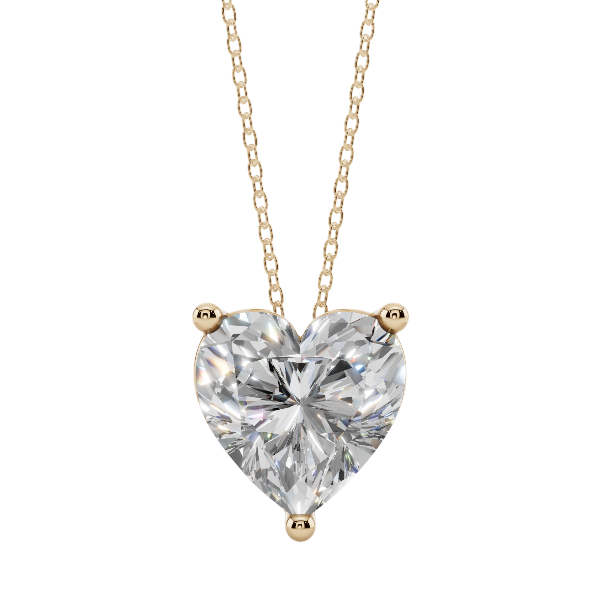Romantic Heart 925 Silver Solitaire Necklace | Velmé