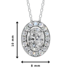 Halo Oval Pendant Necklace  | Velmé