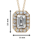 Halo Emerald Pendant Necklace | Velmé
