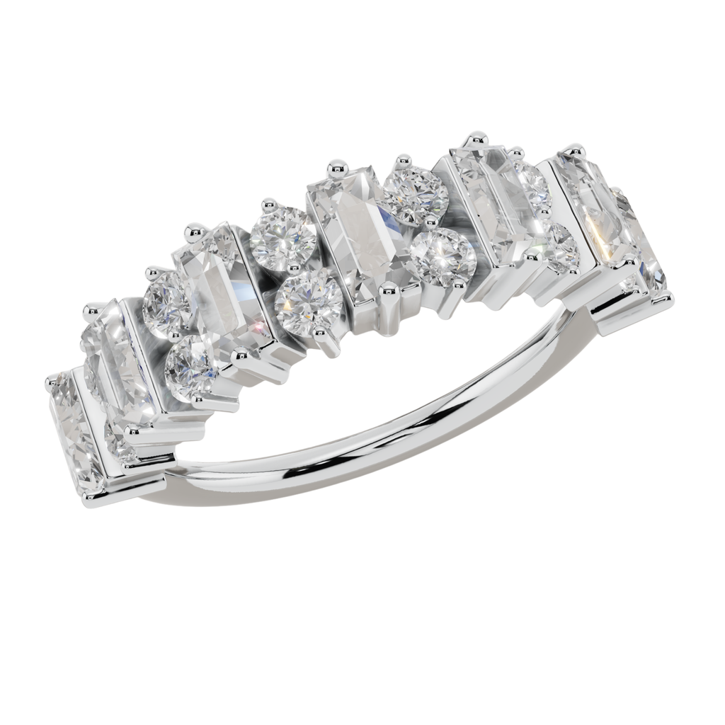 Aurora Baguette Light Ring | 925 Sterling Silver | Velmé