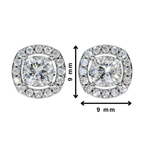 Classic Halo Solitaire Cushion Earrings | Velmé