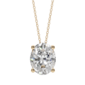 Radiant Oval Solitaire 925 Silver Necklace | Velmé