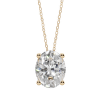 Radiant Oval Solitaire 925 Silver Necklace | Velmé