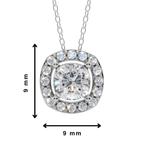 Halo Cushion Pendant Necklace| Velmé