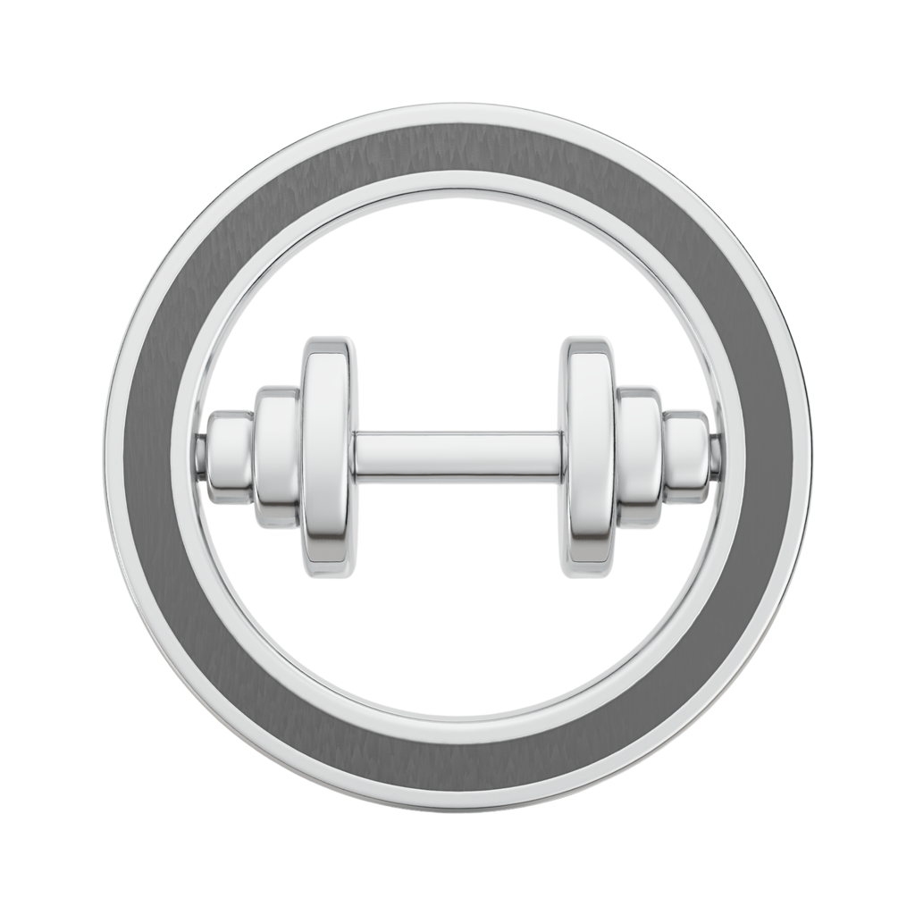 Dumbbell Strength 925 silver Rakhi/Pendant