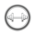 Dumbbell Strength 925 silver Rakhi/Pendant