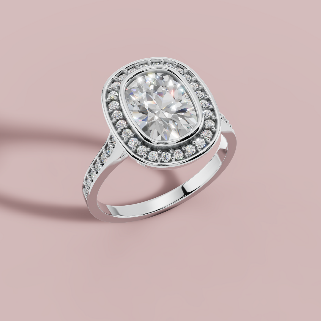 Cushion Radiance 925 Pure Silver Ring My Store