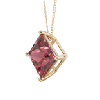 Red Princess Solitaire 925 Silver Necklace | Velmé
