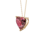 Red Heart Solitaire 925 Silver Necklace | Velmé
