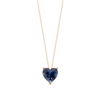 Blue Heart Solitaire 925 Silver Necklace | Velmé