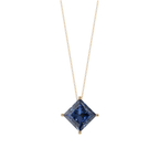 Blue Princess Solitaire 925 Silver Necklace | Velmé