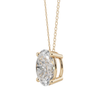 Radiant Oval Solitaire 925 Silver Necklace | Velmé