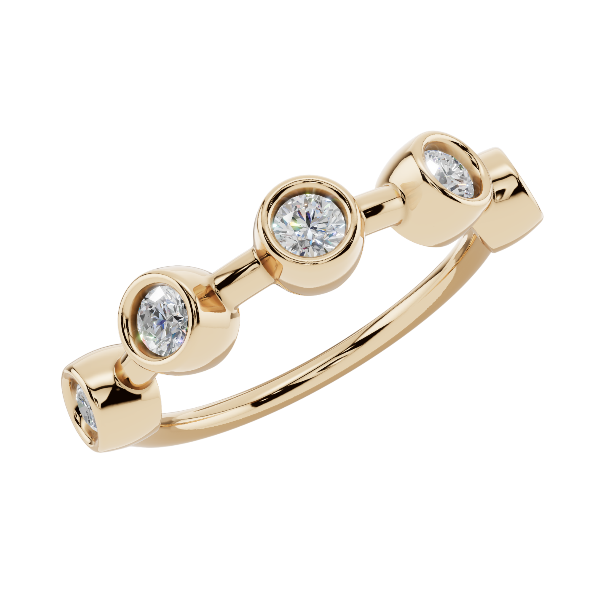 Luna Bezel Light Ring | 925 Sterling Silver | Velmé