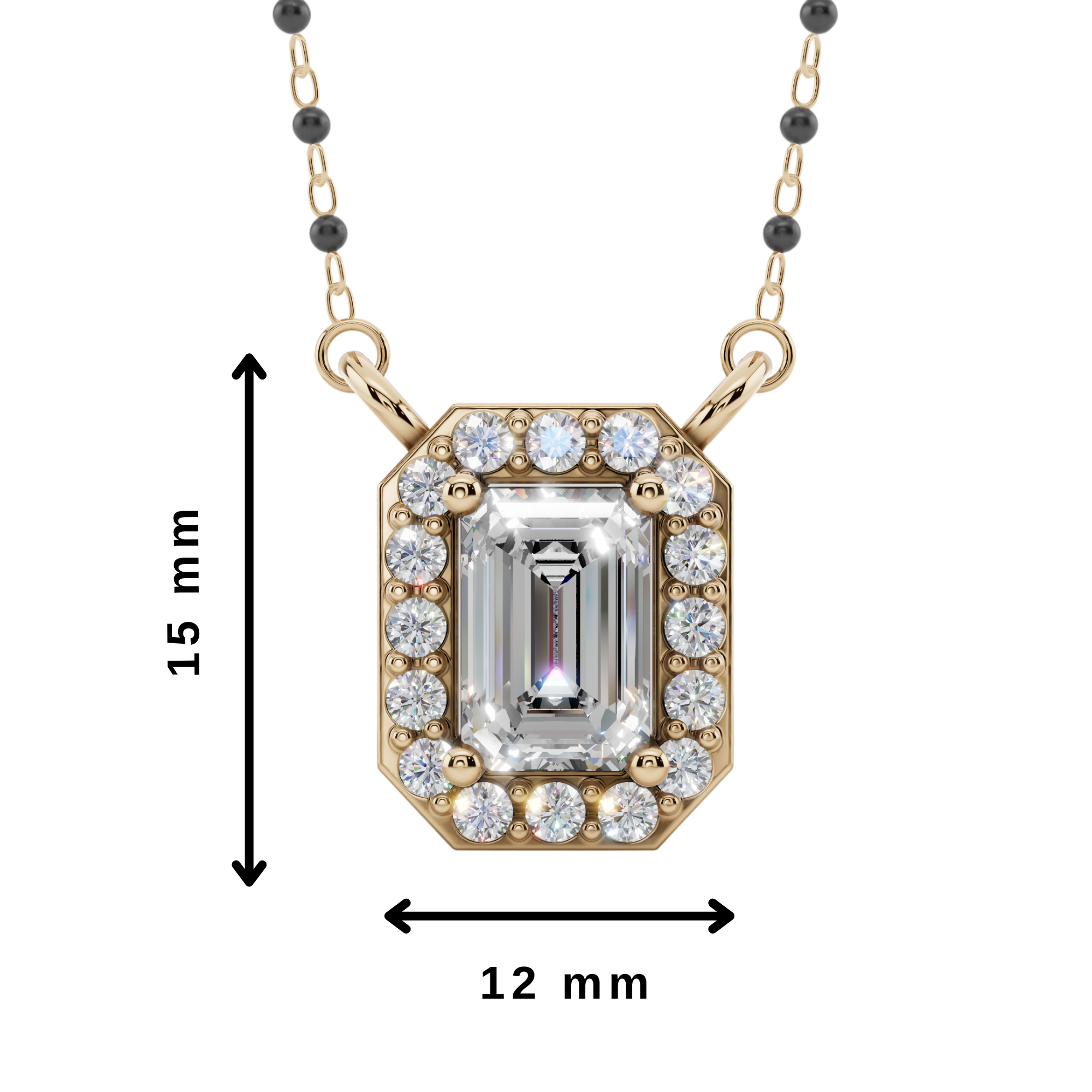 Velme Radiant 925 Silver Emerald Mangalsutra | Velmé