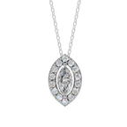 Halo Marquise Pendant Necklace | Velmé