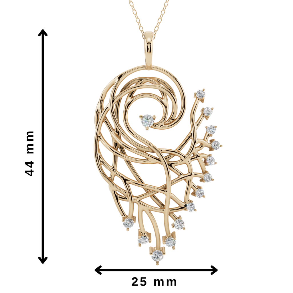Elysian Feather Pendant Necklace | Velmé