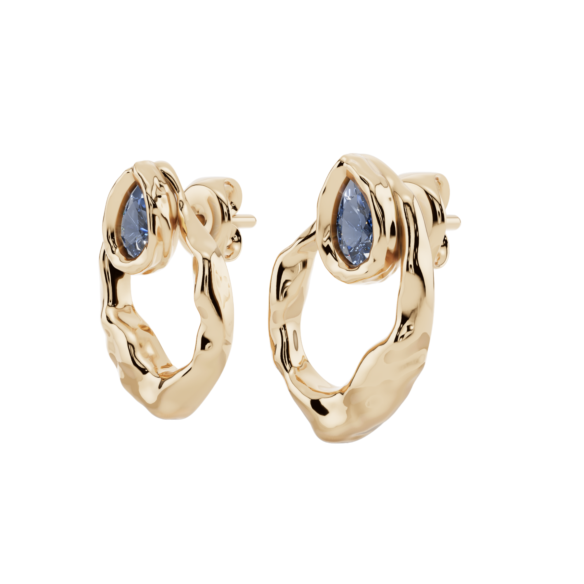 Sapphire Orbit Studs | Fluidé