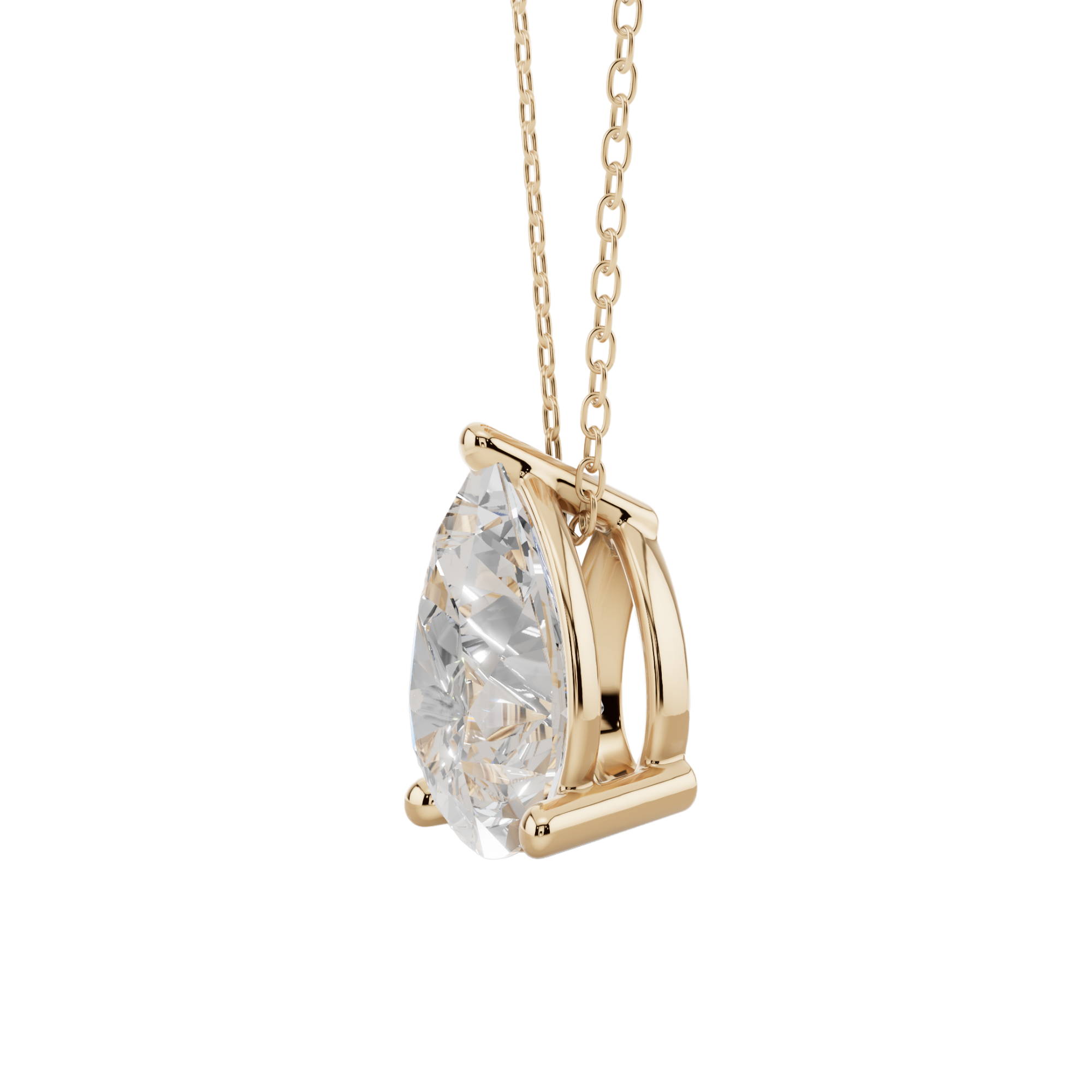 Chic Pear Solitaire 925 Silver Necklace | Velmé