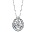 Halo Pear Pendant Necklace| Velmé