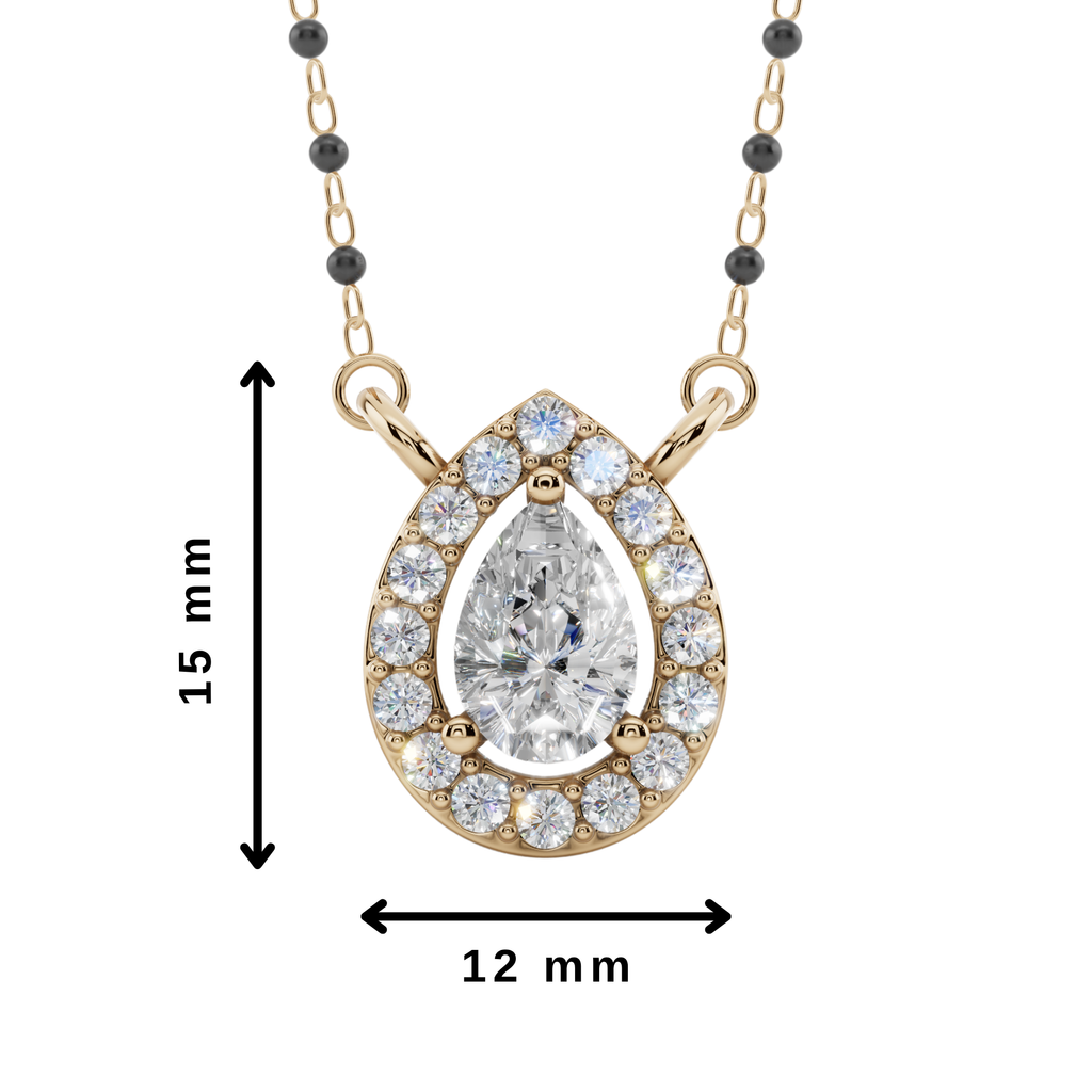 Luna Pear 925 Silver Mangalsutra | Velmé