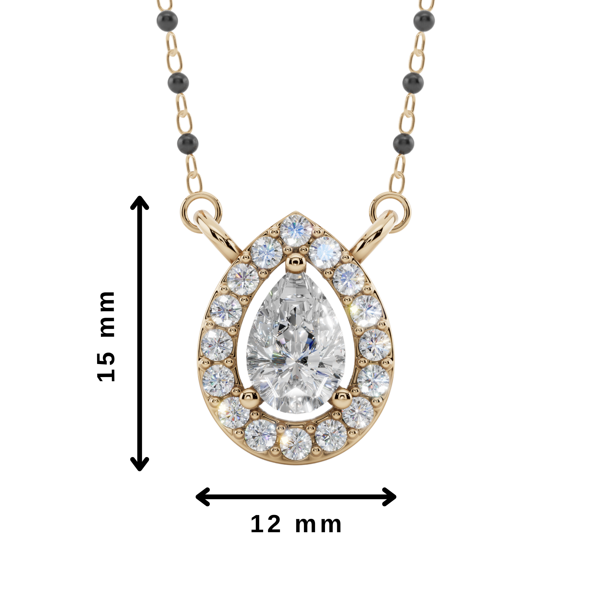 Luna Pear 925 Silver Mangalsutra | Velmé