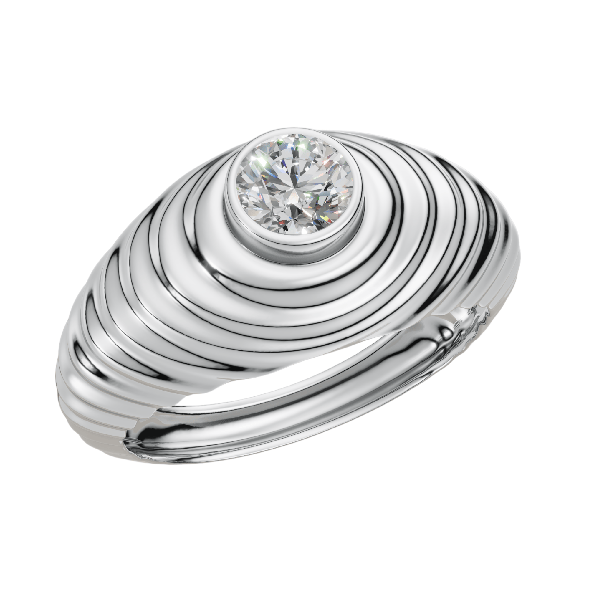 VELMÉ The Ripple 925 Silver Men’s Statement Ring | Velmé