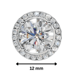 Queens Halo Solitaire Round Earrings | Velmé
