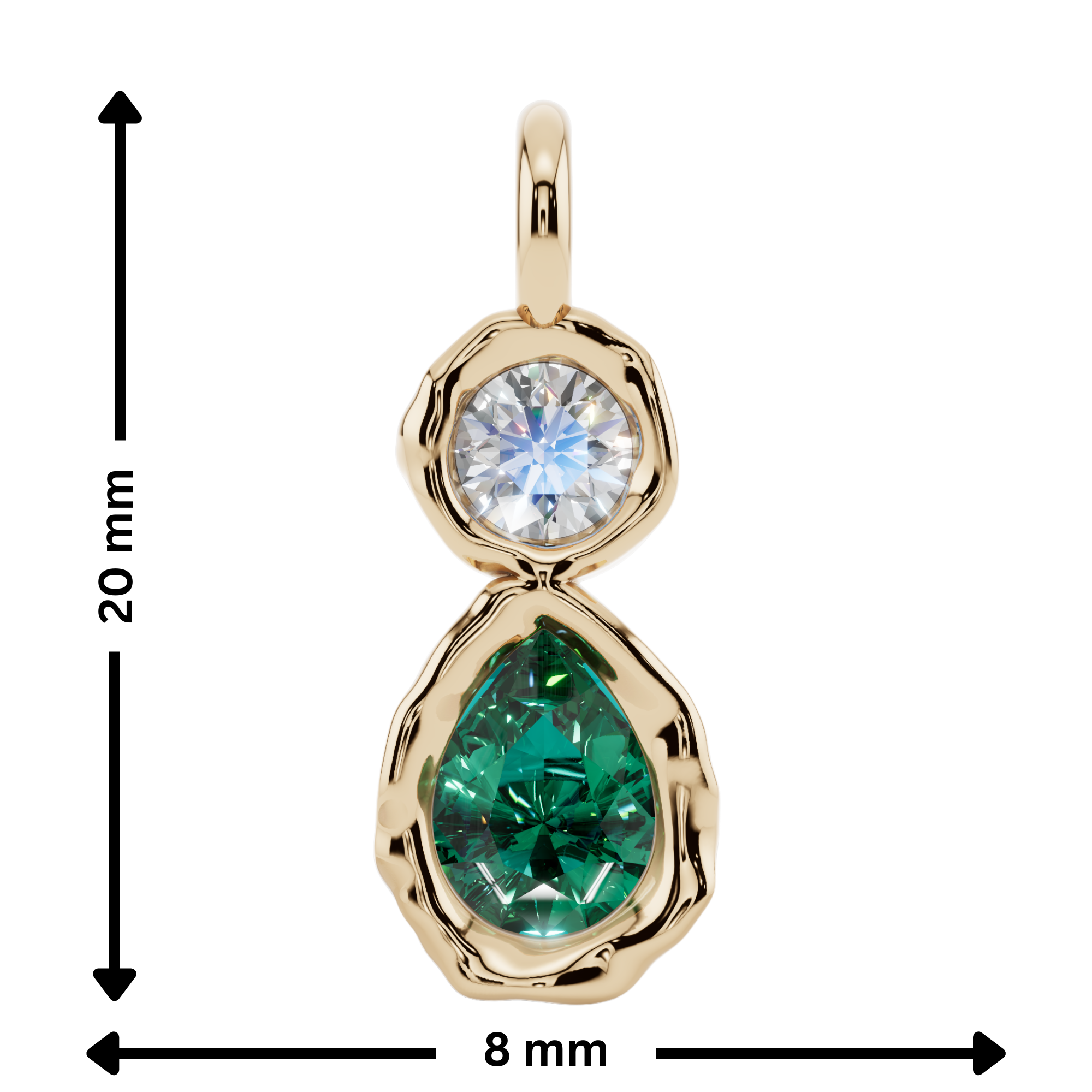Emerald Dewdrop Pendant | Fluidé