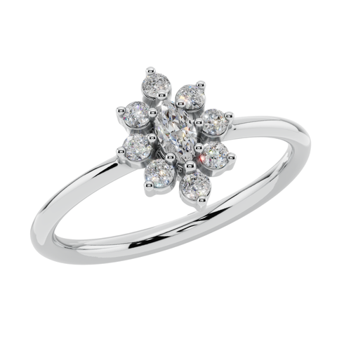 Bloom Halo Minimal Ring| 925 Sterling Silver | Velmé