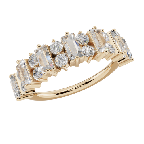 Aurora Baguette Light Ring | 925 Sterling Silver | Velmé